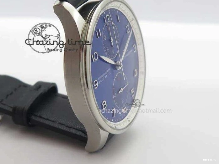 MIROTIME 0410 Portuguese Chrono IW371432 “Laureus” ZF 1:1 Best Edition On Black Leather Strap A79350 (Slim Movement) WaterResistant 7262